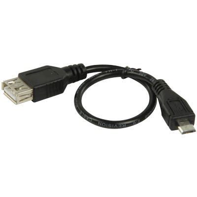 Καλώδιο OTG USB A female to micro B (Iphone/HTC Phones) 0,20m